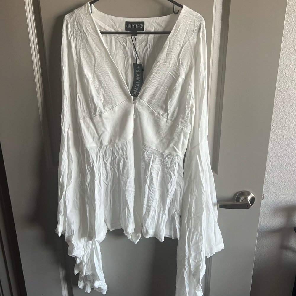 Dolls Kill White Flowing Jumpsuit